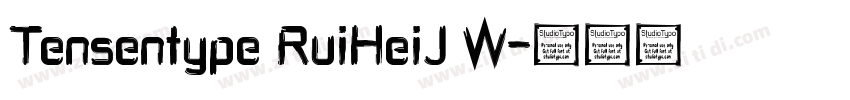 Tensentype RuiHeiJ W字体转换